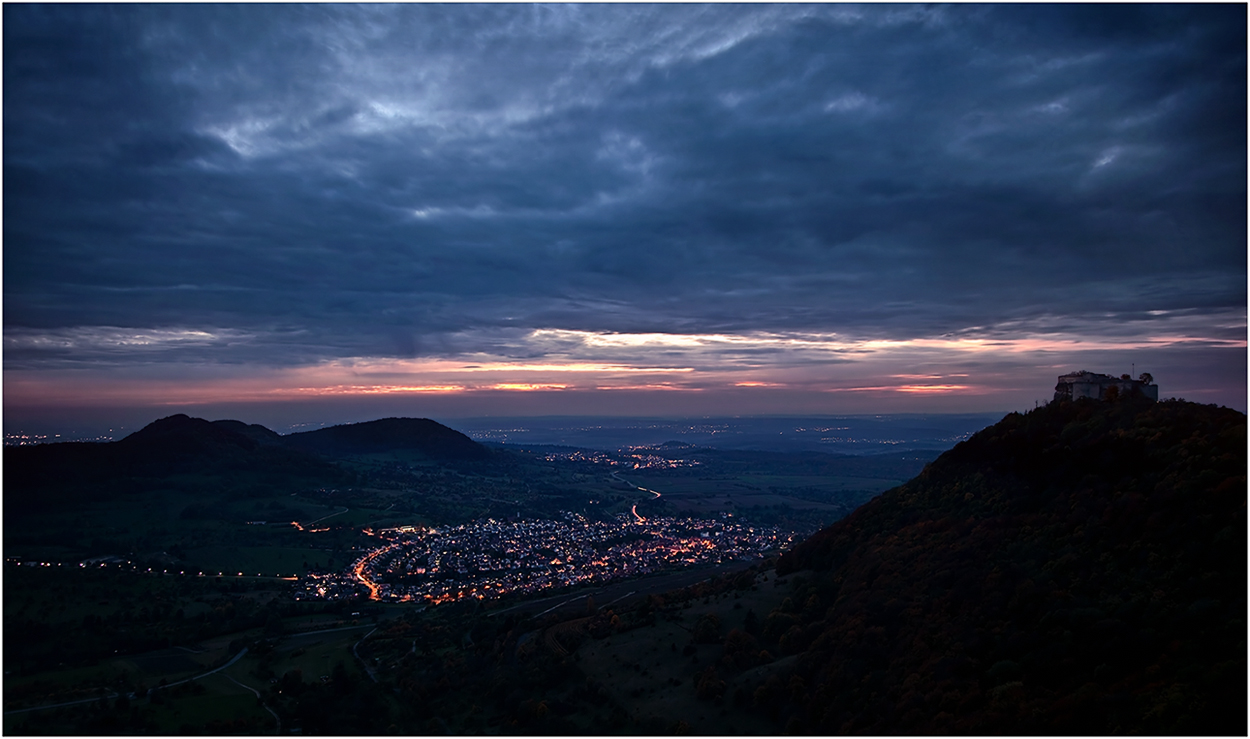 Abend über Hohenneuffen