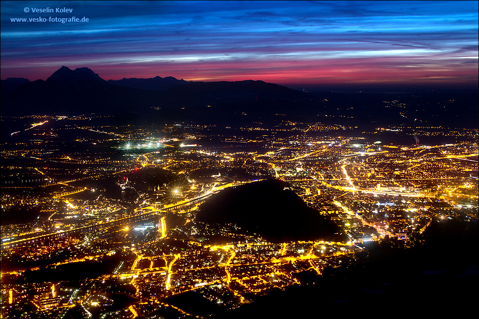 Abend über Salzburg