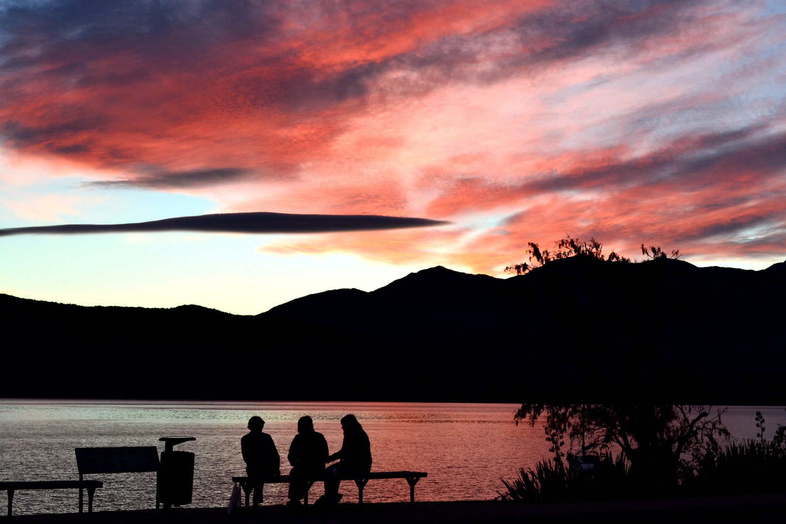 Abenda am Lake Te Anau