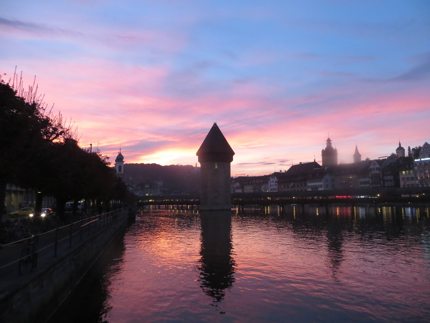 Abendatmosphäre über Luzern ...