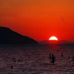 Abendbad auf Elba , Wasser 24 Grad