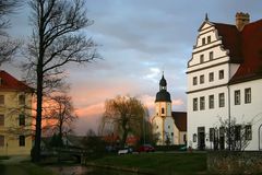 Abendblick am Schloss