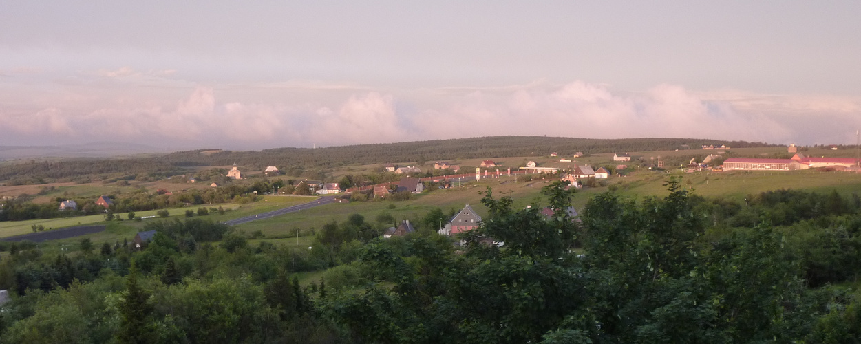 Abendblick auf Zinnwald/Cinovec