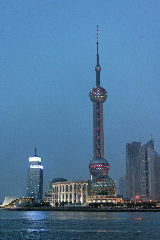 Abendblick vom Bund auf Pudong