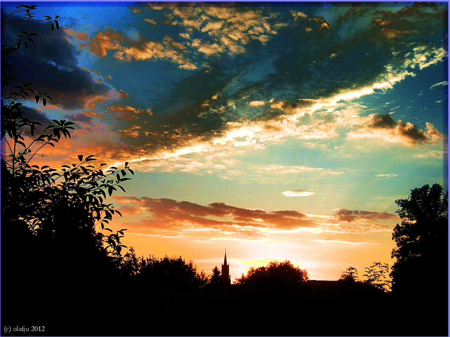 Abendblick zur St. Marien Andreas Kirche in Rathenow