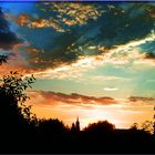 Abendblick zur St. Marien Andreas Kirche in Rathenow