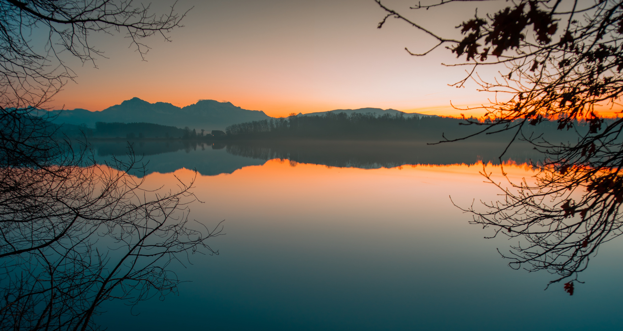 Abenddämmerung am Abtsdorfer See