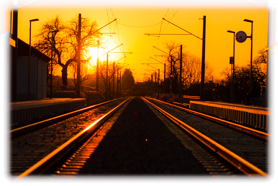 Abenddämmerung am Kleinbahnhof