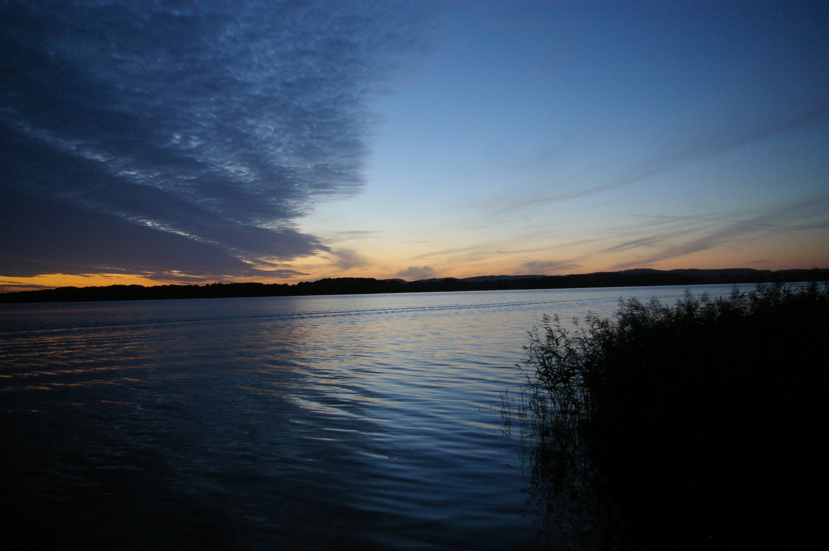 Abenddämmerung am Malchiner See