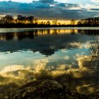 Abenddämmerung am See