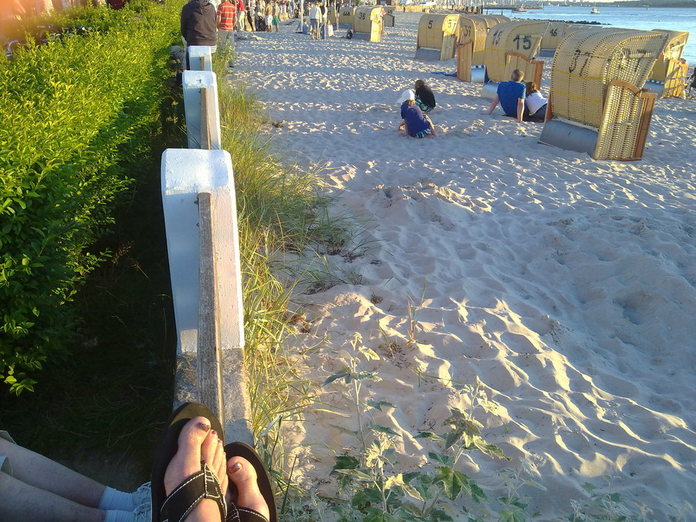 Abenddämmerung am Strand von Laboe.........