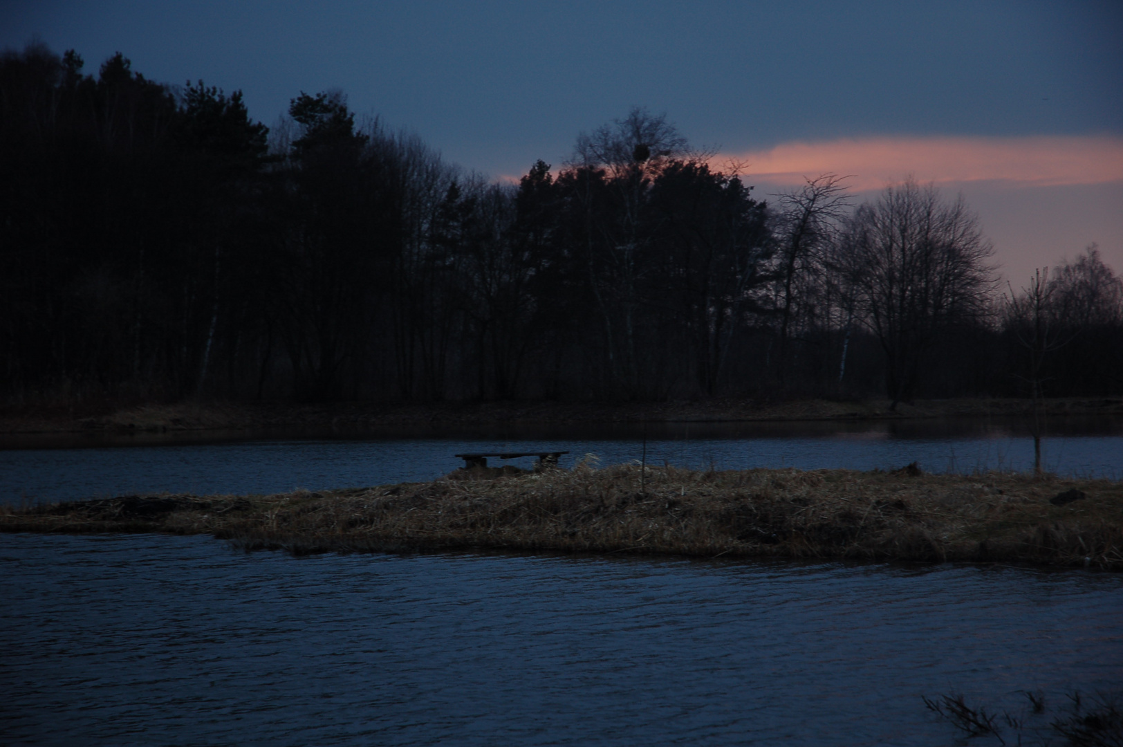 Abenddämmerung am Teich