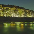Abenddämmerung an der Isar in München