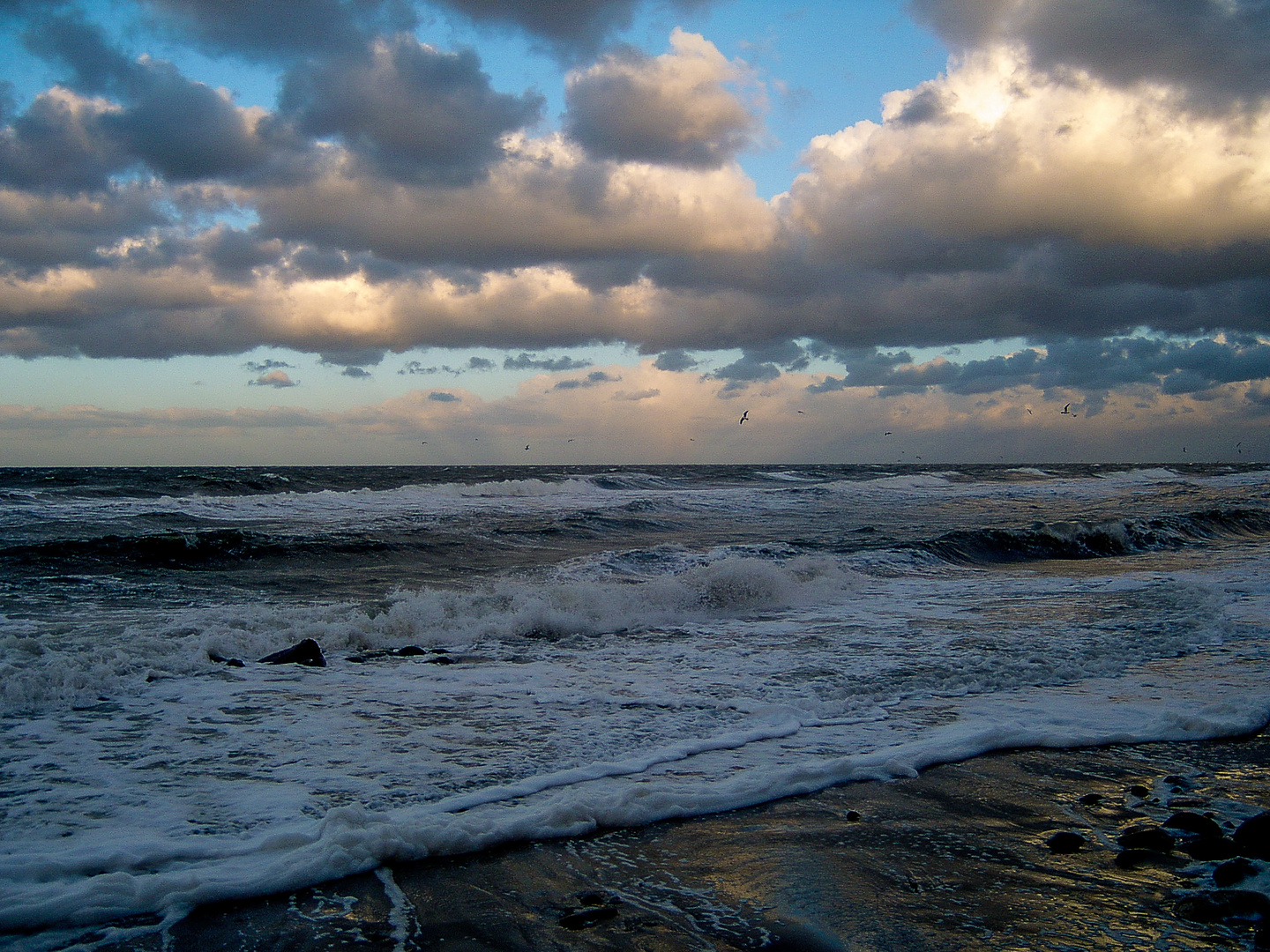 Abenddämmerung an der Ostsee.