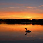 Abenddämmerung an ein See wo ich gerne bin