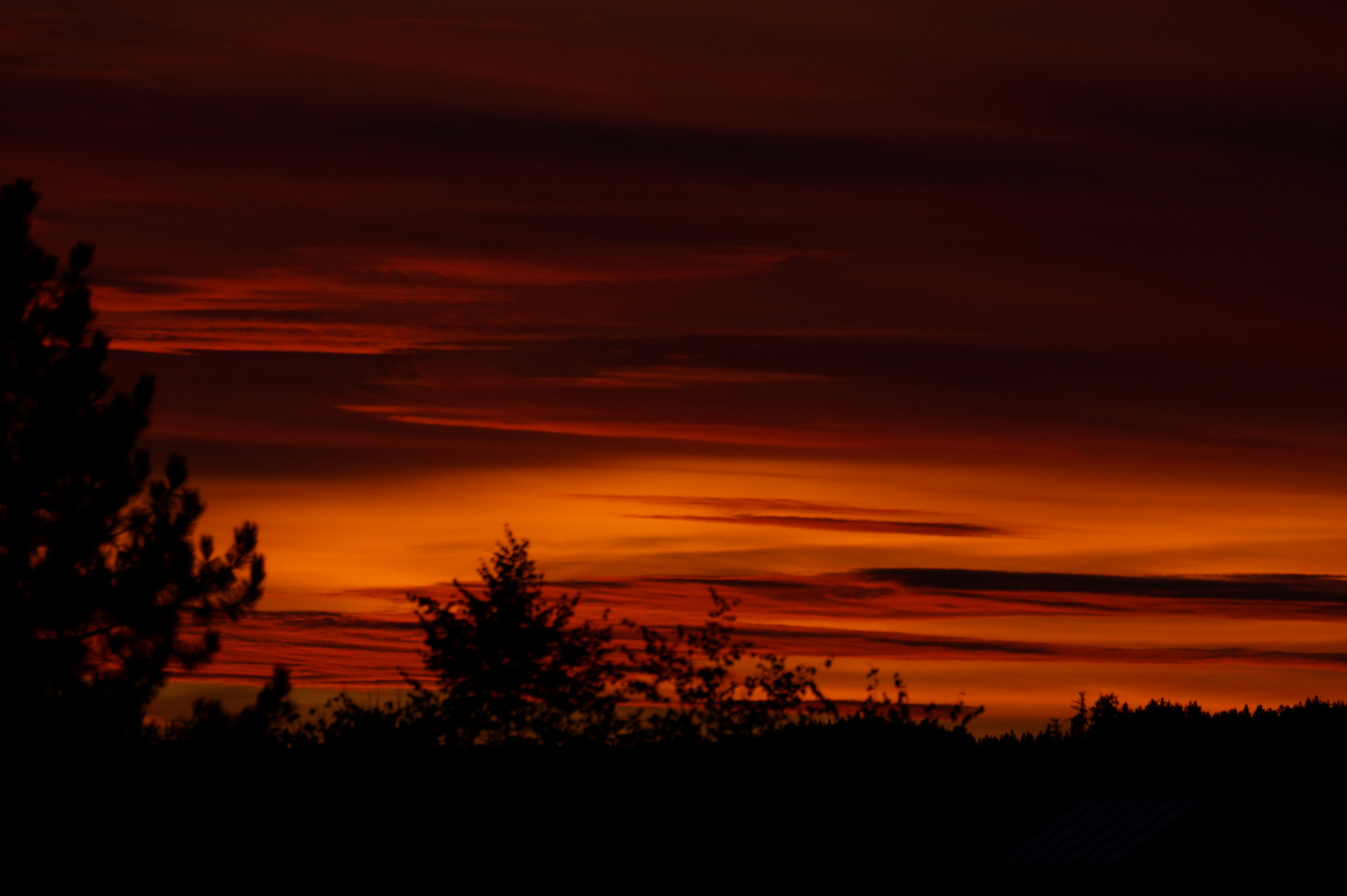 Abenddämmerung Anfang Oktober