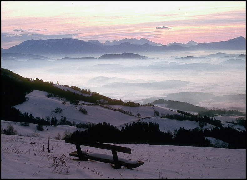 Abenddämmerung auf der Alm