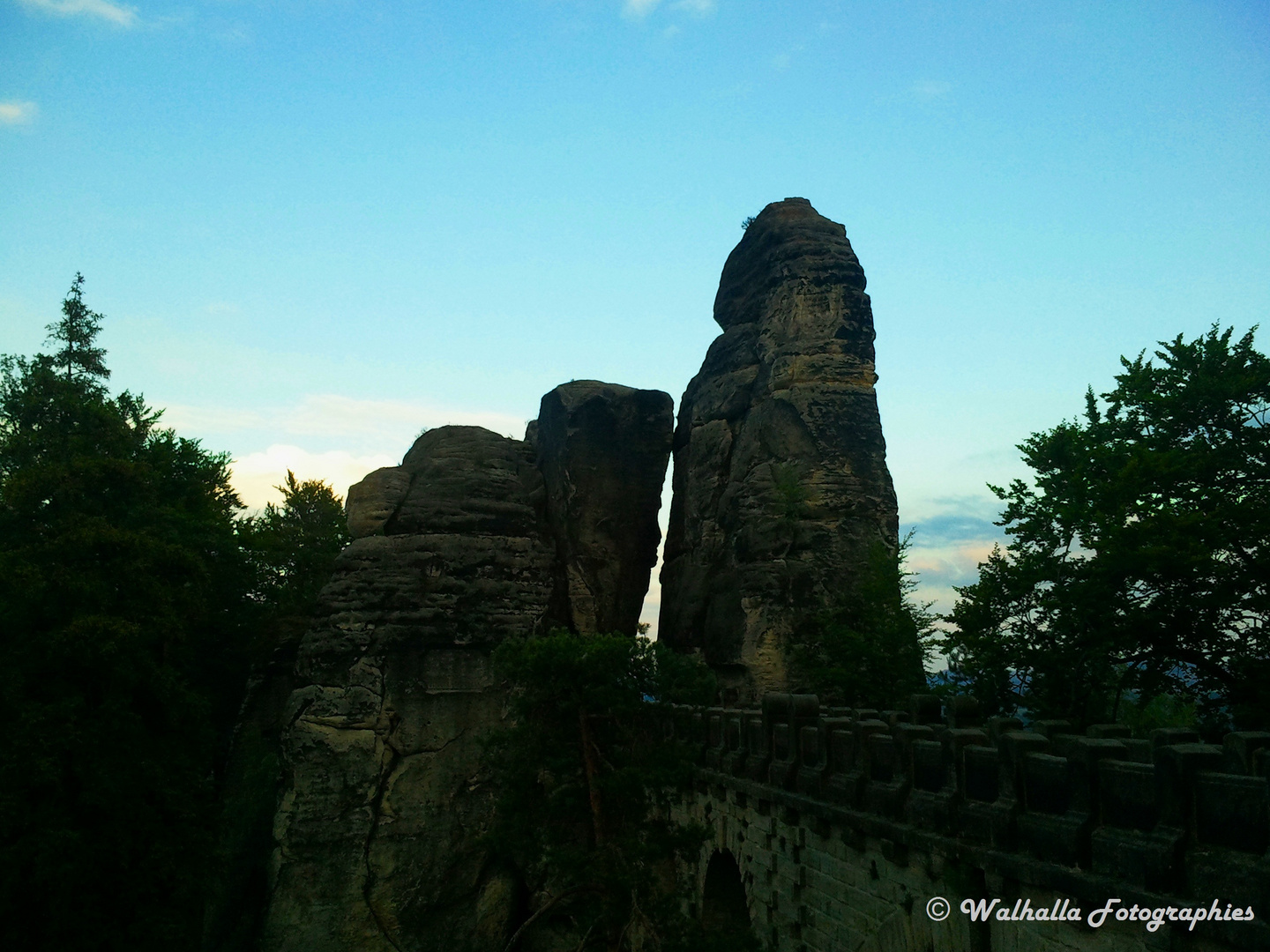 Abenddämmerung auf der Bastei