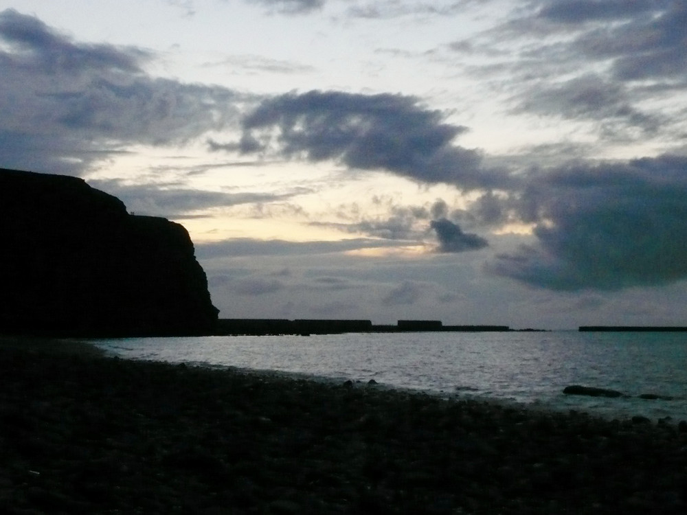 Abenddämmerung auf Helgoland