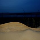 Abenddämmerung hinter dem Sand