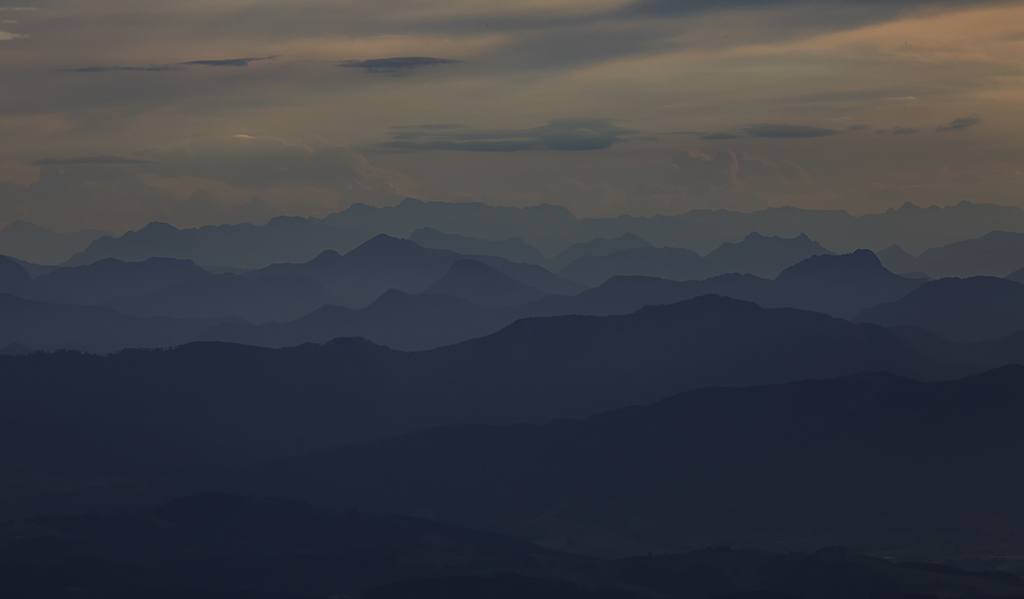 Abenddämmerung im Alpenvorland