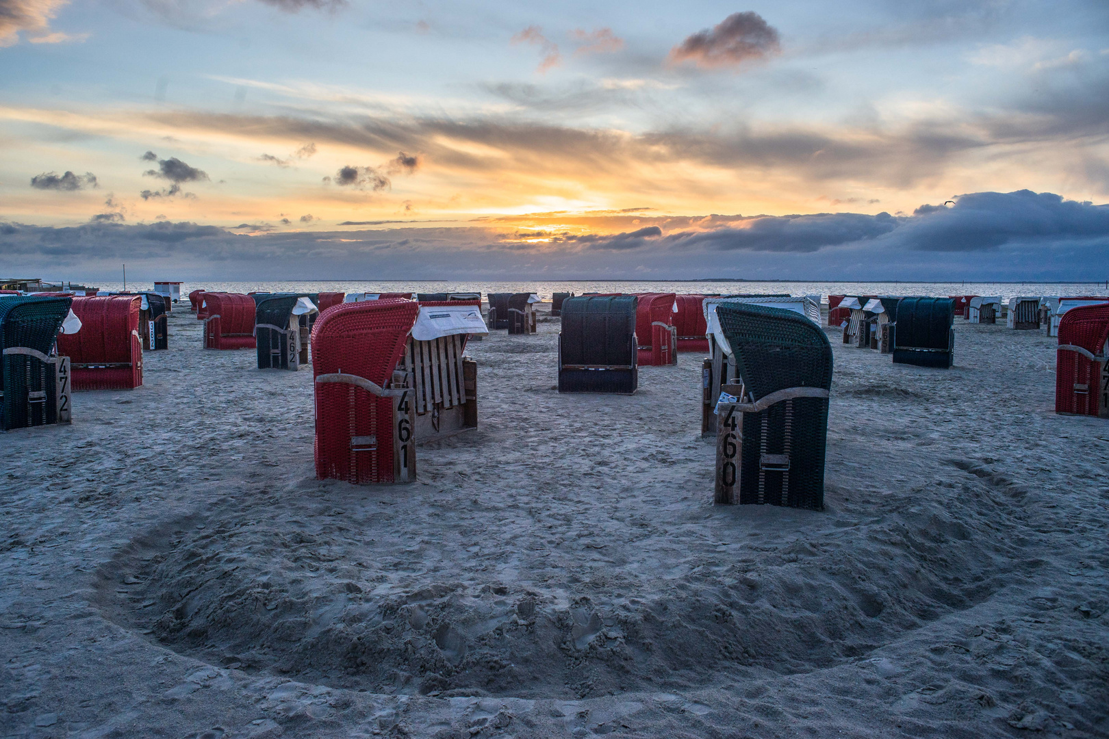 Abenddämmerung im Nordseebad