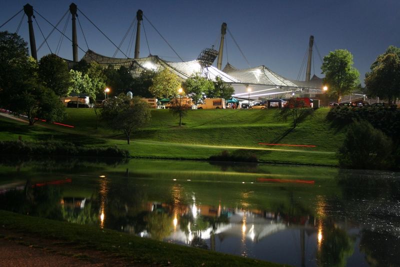 Abenddämmerung im Olympiapark