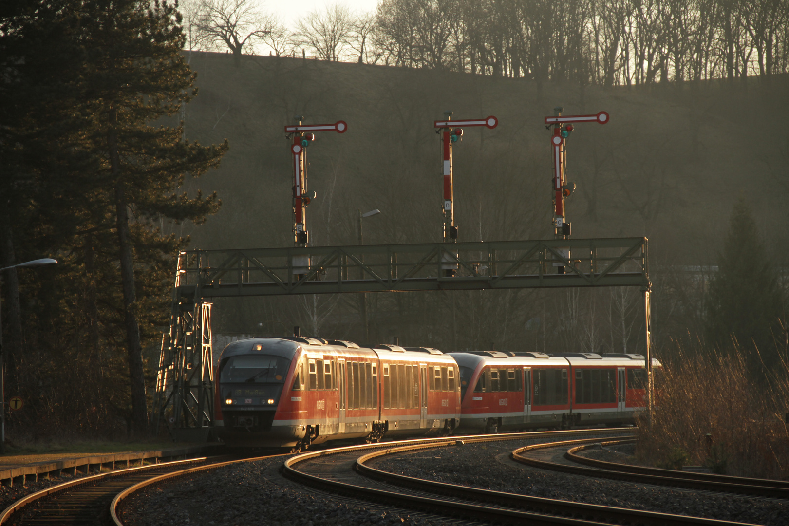 Abenddämmerung im sächsischen Regionalverkehr