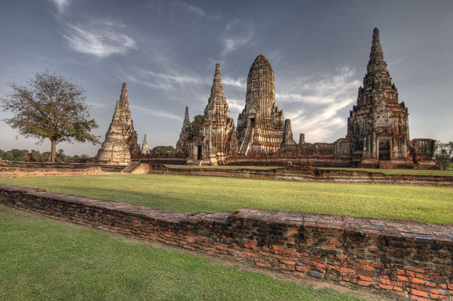 Abenddämmerung in Ayutthaya