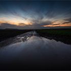 Abenddämmerung in den Feldern