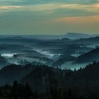 Abenddämmerung in der Böhmischen Schweiz