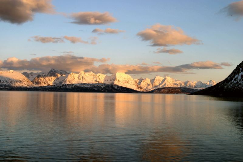 Abenddämmerung in der Nähe von Hammerfest