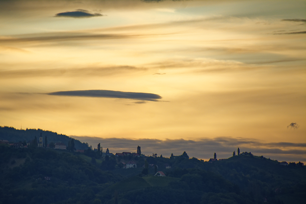 Abenddämmerung in der Südsteiermark