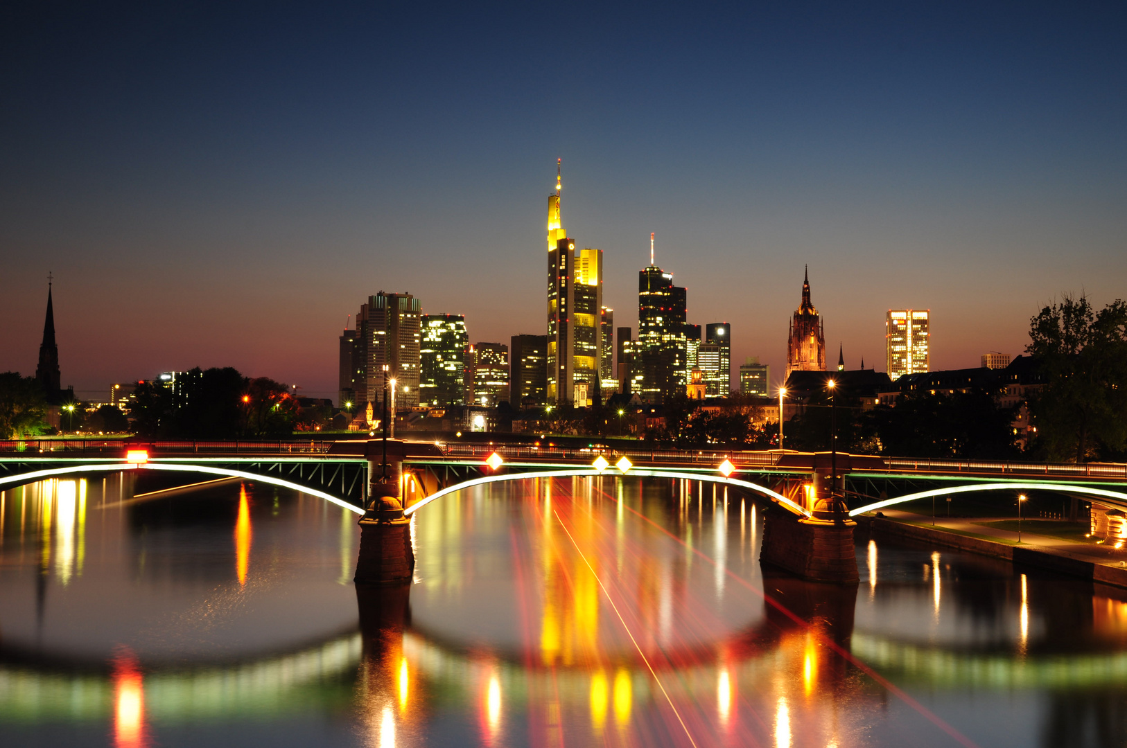 Abenddämmerung in Frankfurt