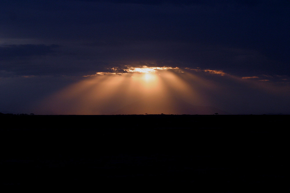 Abenddämmerung in Kenia