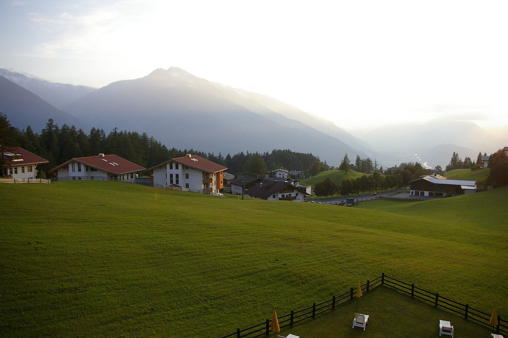 Abenddämmerung in Seefeld (Tirol) im September 2008