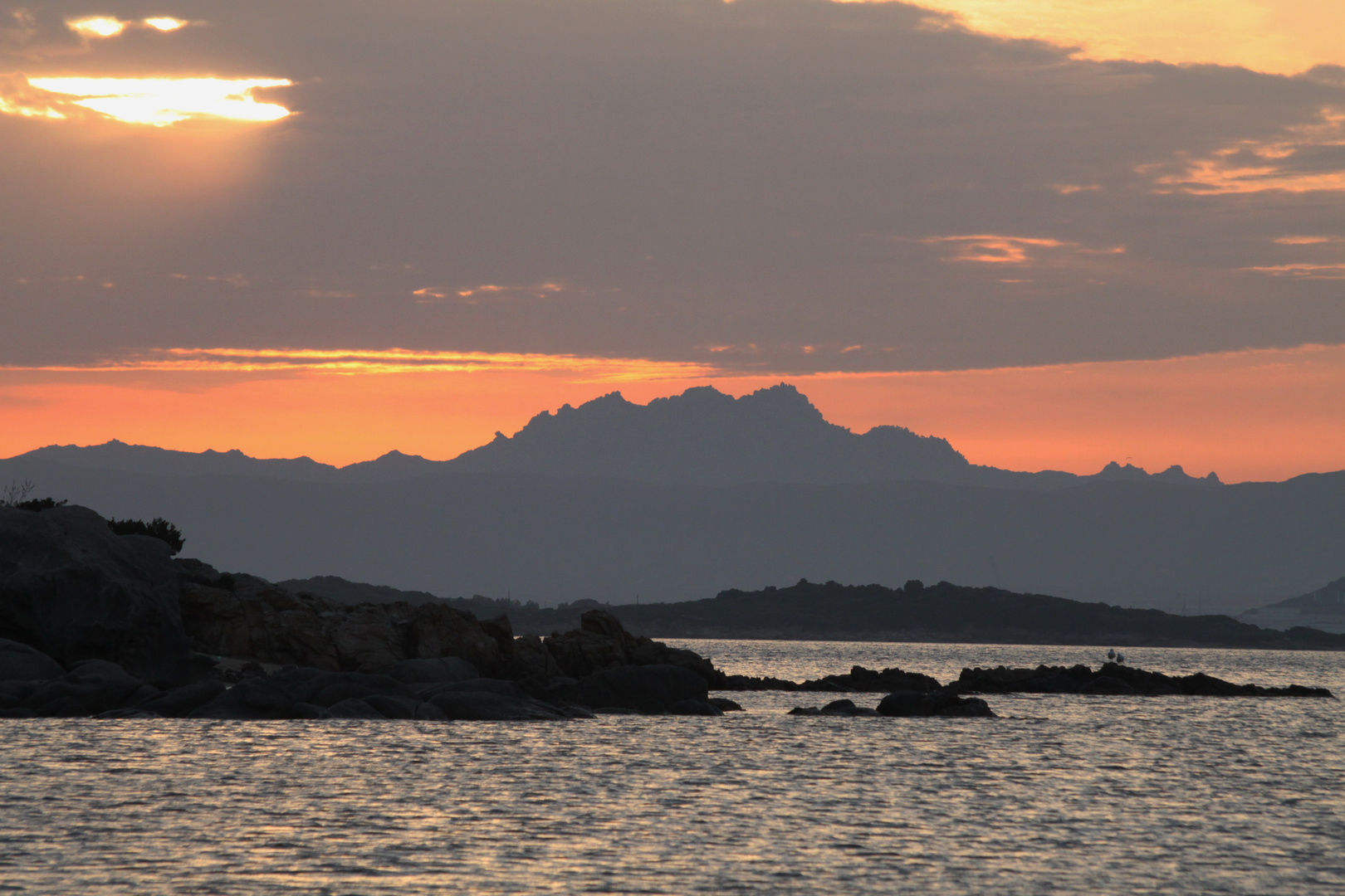 Abenddämmerung Nähe Olbia