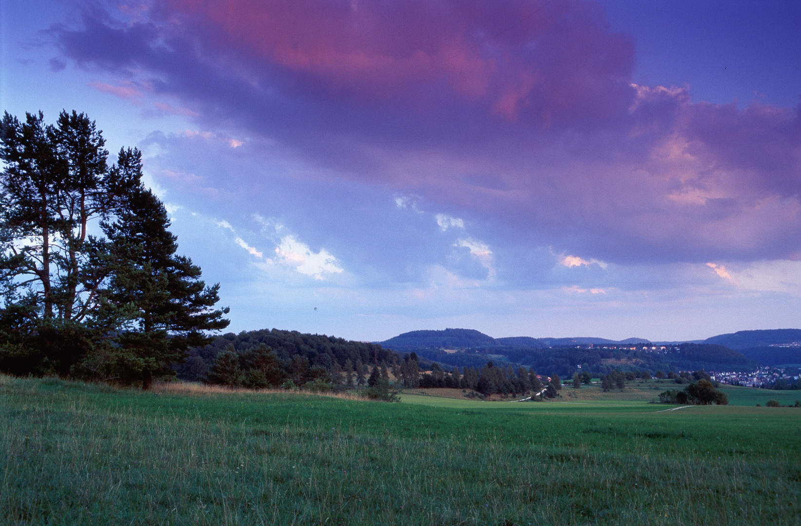 Abenddämmerung über Albstadt