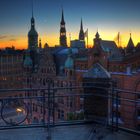 Abenddämmerung über der Speicherstadt