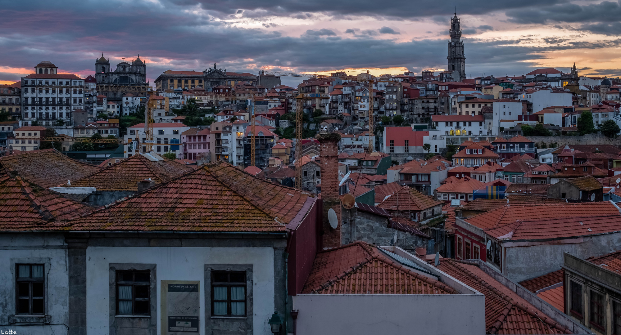 Abenddämmerung über Porto