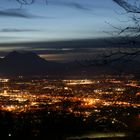 Abenddämmerung über Salzburg