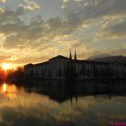 Abenddämmerung über Stift Admont