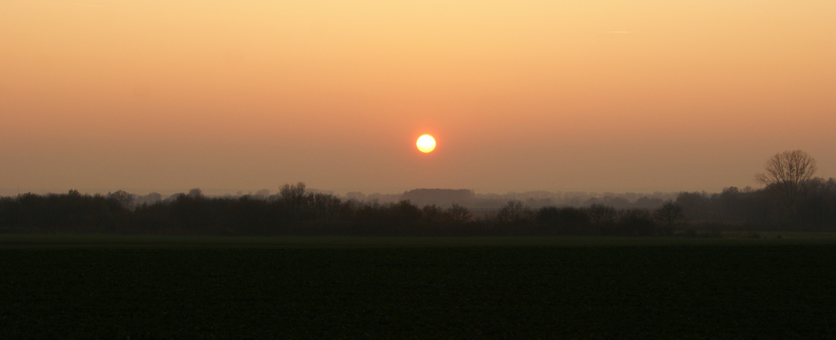 Abenddämmerung über ungarischen Ebenen