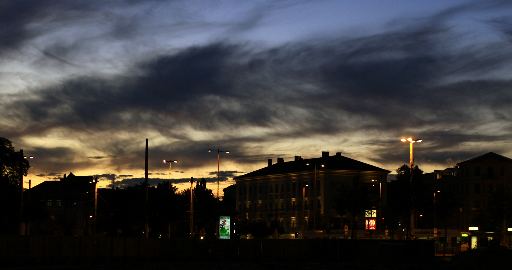 Abenddämmerung vom Brühl aus