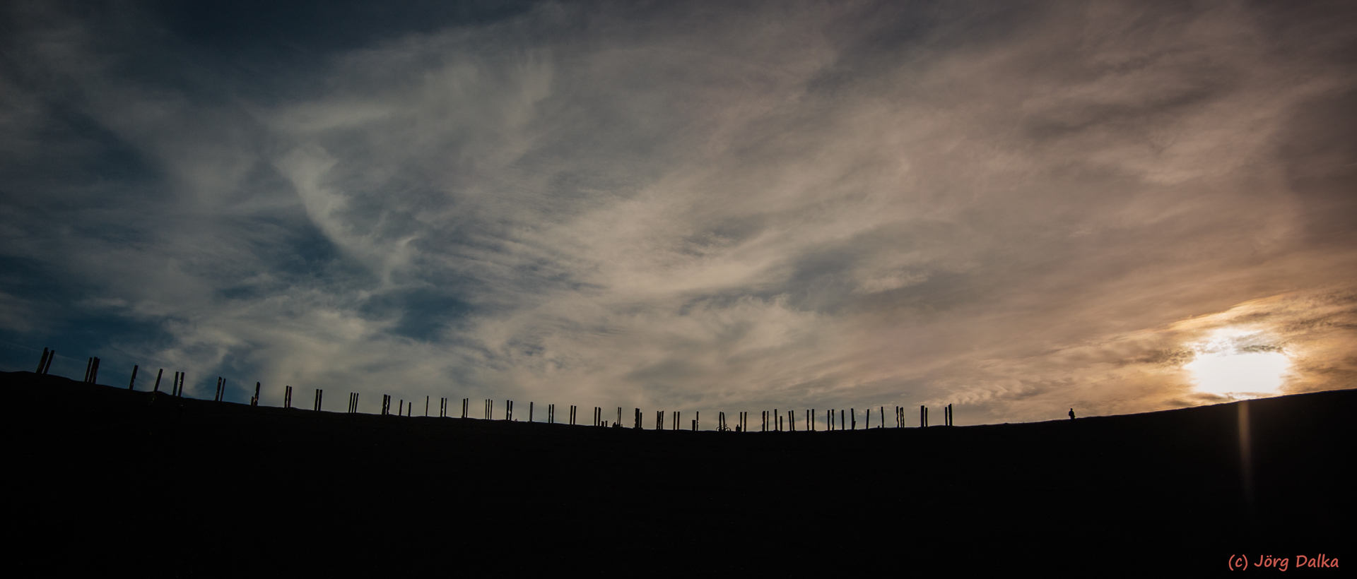 Abenddämmerung wo Berge gewachsen sind