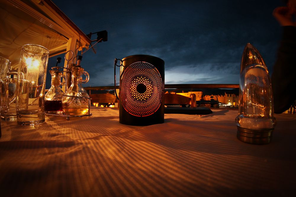 abendessen mit blick auf weltkulturerbe