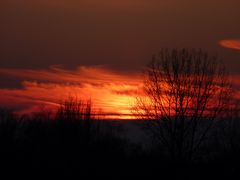 Abendfeuer am Himmel