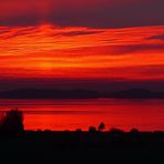 Abendfeuer überm Bodden