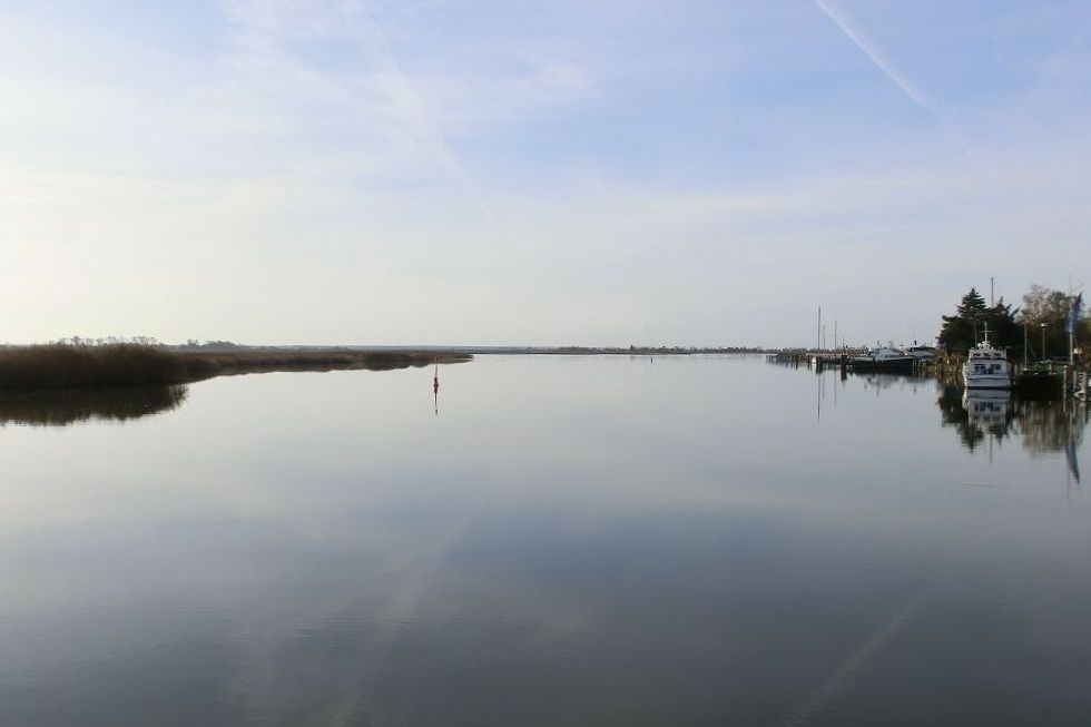 Abendflaute im Bodden vom Seeheilbad Zingst