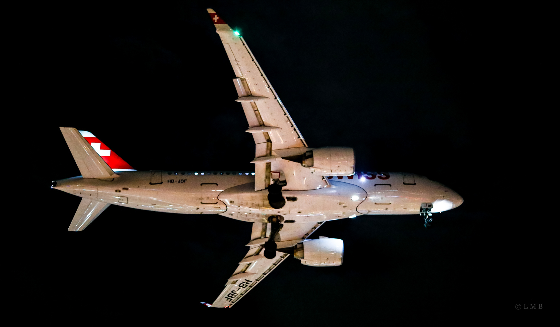 Abendflug aus Zürich